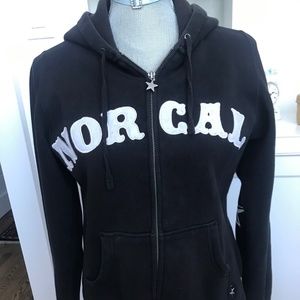Nor Cal zip-up Hoodie - Black Large